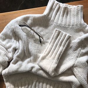 Cream Chenille Turtleneck